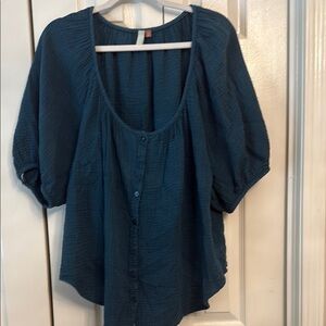 Anthropologie Women’s Pilcro Gauzy Cotton Blouse Top